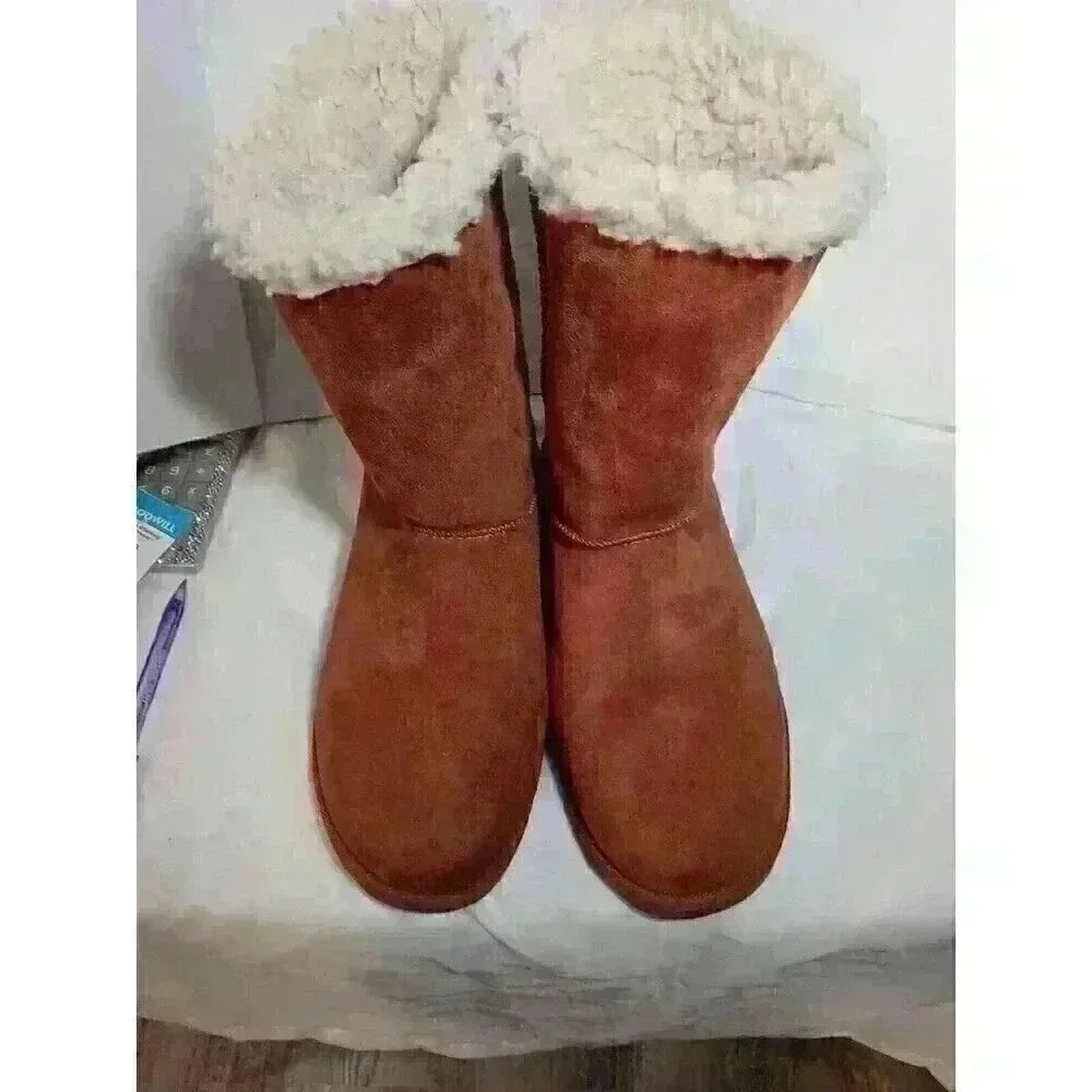 SO® Morell Women's Chestnut 7.5M‎ faux fur lined winter boots